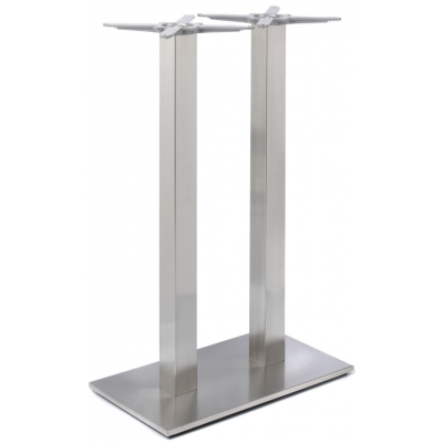 James Square Twin Stainless Steel Poseur Base